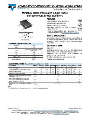 DF005SA Datasheet PDF Vishay Semiconductors