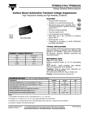 TPSMA6.8 Datasheet PDF Vishay Semiconductors