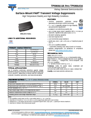 TPSMA15AHM3_B/I Datasheet PDF Vishay Semiconductors
