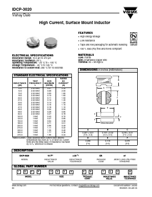 IDCP-3020 Datasheet PDF Vishay Semiconductors