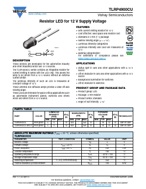 TLRP4900CU-MS12 Datasheet PDF Vishay Semiconductors