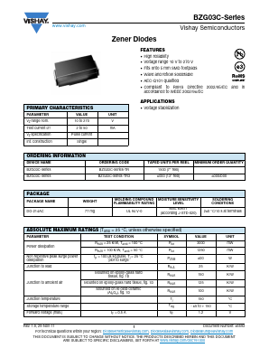 BZG03C-39 Datasheet PDF Vishay Semiconductors