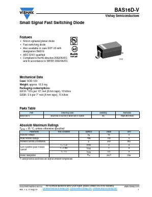 BAS16D-V-GS08 Datasheet PDF Vishay Semiconductors