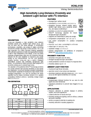 VCNL4100 Datasheet PDF Vishay Semiconductors
