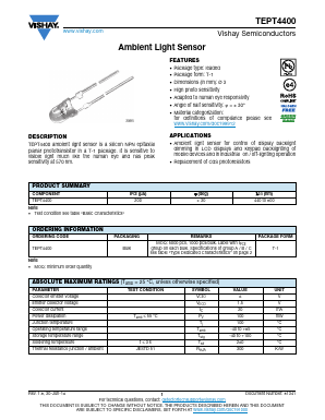 TEPT4400 Datasheet PDF Vishay Semiconductors