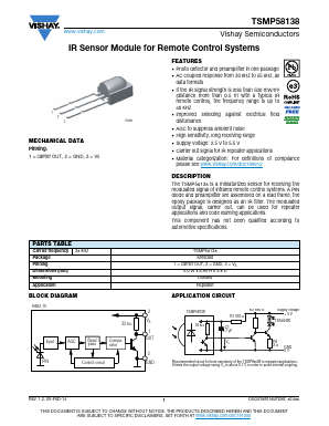 TSMP58138 Datasheet PDF Vishay Semiconductors