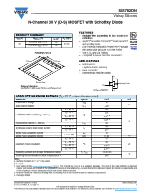 SIS782DN-T1-GE3 Datasheet PDF Vishay Semiconductors