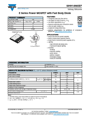 SIHH14N65EF Datasheet PDF Vishay Semiconductors