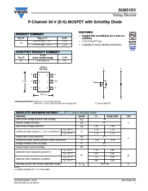 SI3851DV Datasheet PDF Vishay Semiconductors