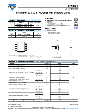 SI4621DY Datasheet PDF Vishay Semiconductors