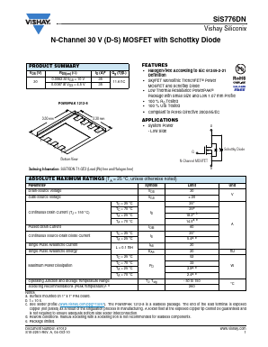 SIS776DN-T1-GE3 Datasheet PDF Vishay Semiconductors
