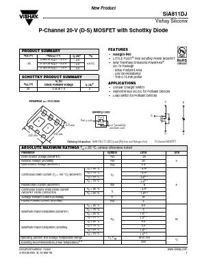SIA811DJ Datasheet PDF Vishay Semiconductors