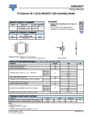 SI4833ADY Datasheet PDF Vishay Semiconductors