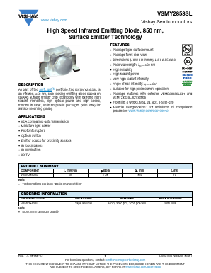 VSMY2853SL Datasheet PDF Vishay Semiconductors
