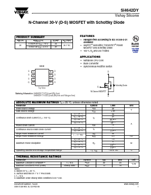 SI4642DY-T1-GE3 Datasheet PDF Vishay Semiconductors