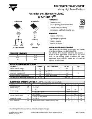 60EPU02PBF Datasheet PDF Vishay Semiconductors