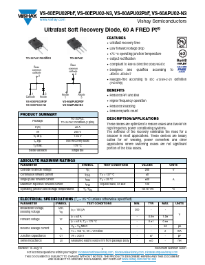 VS-60APU02PBF Datasheet PDF Vishay Semiconductors