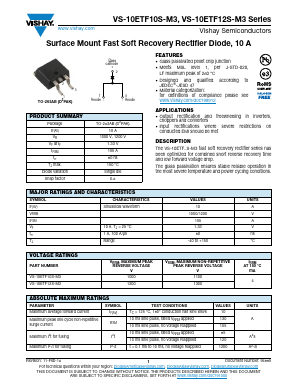 10ETF12STRR-M3 Datasheet PDF Vishay Semiconductors