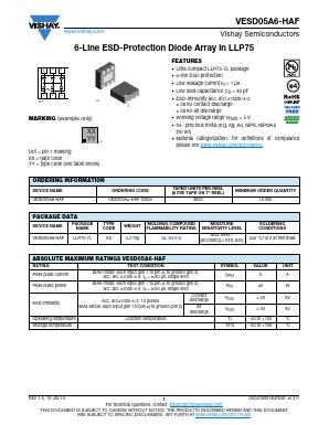 VESD05A6-HAF Datasheet PDF Vishay Semiconductors