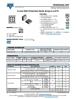 VESD05A6A-HAF Datasheet PDF Vishay Semiconductors