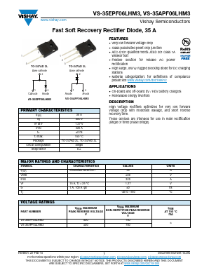 VS-35EPF06LHM3 Datasheet PDF Vishay Semiconductors