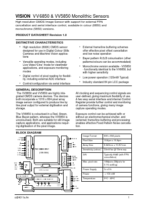 VV6850 Datasheet PDF Vision