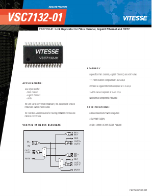 VSC7132-01 Datasheet PDF Vitesse Semiconductor