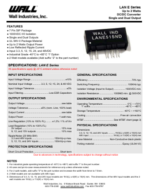 LANE2 Datasheet PDF Wall Industries,Inc.