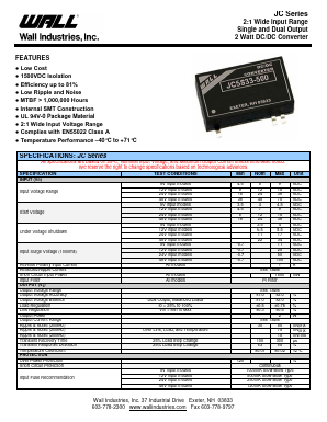 JC5533-500 Datasheet PDF Wall Industries,Inc.