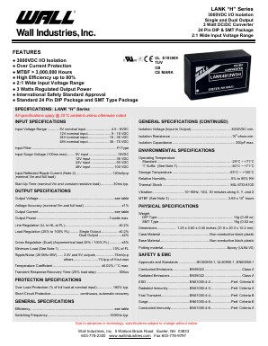 LANK515DW3H Datasheet PDF Wall Industries,Inc.