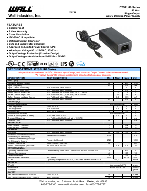 DTSPU40-108 Datasheet PDF Wall Industries,Inc.