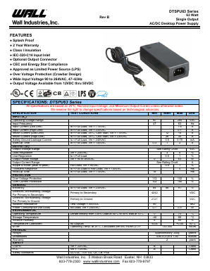 DTSPU63-106 Datasheet PDF Wall Industries,Inc.