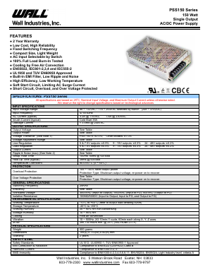 PSS-150-9 Datasheet PDF Wall Industries,Inc.