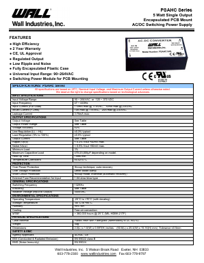 PSAHC Datasheet PDF Wall Industries,Inc.
