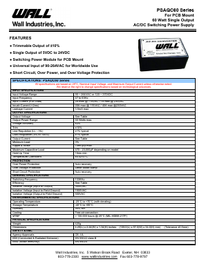 PSAQC60 Datasheet PDF Wall Industries,Inc.