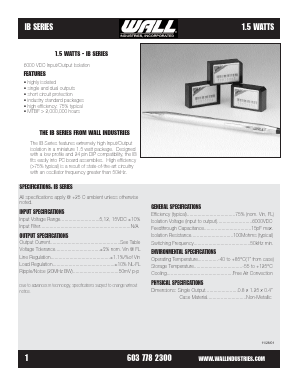 IBD515-DIL Datasheet PDF Wall Industries,Inc.