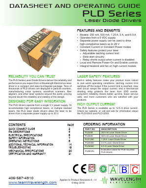 1N4001 Datasheet PDF Wavelength Electronics, Inc.