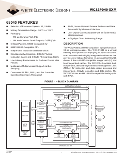 WC32P040-33Q4M Datasheet PDF White Electronic Designs Corporation