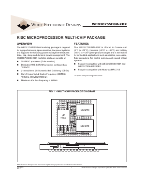 WED3C755E8M-XBX Datasheet PDF White Electronic Designs Corporation