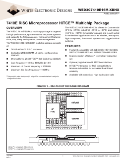 WED3C7410E16M450BH9I Datasheet PDF White Electronic Designs Corporation