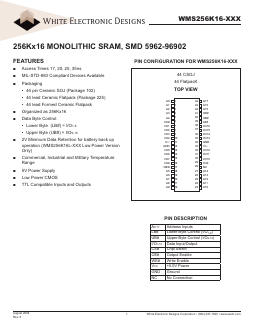 5962-9690201HMX Datasheet PDF White Electronic Designs Corporation