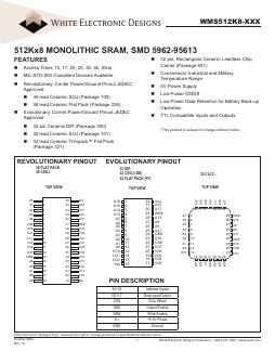 5962-9561305HTX Datasheet PDF White Electronic Designs Corporation