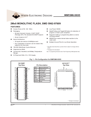 WMF2M8-120DAC5 Datasheet PDF White Electronic Designs Corporation