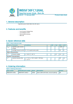 WBSF30FC120AL Datasheet PDF WeEn Semiconductors