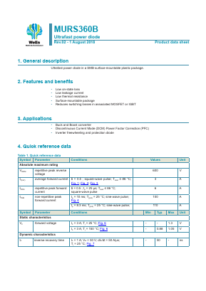MURS360B Datasheet PDF WeEn Semiconductors