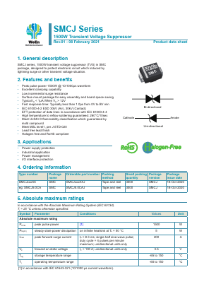 SMCJ30CA Datasheet PDF WeEn Semiconductors