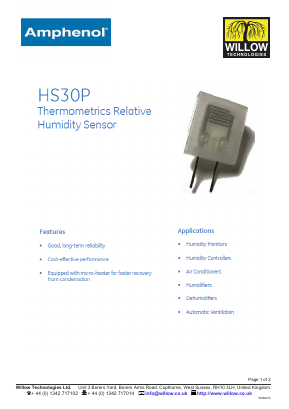 HS30P Datasheet PDF Willow Technologies Ltd