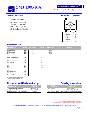 SMJ1000-10A-PCB Datasheet PDF WJ Communications => Triquint