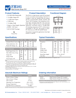 FH101-G Datasheet PDF WJ Communications => Triquint