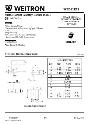 WSD521BS Datasheet PDF Weitron Technology